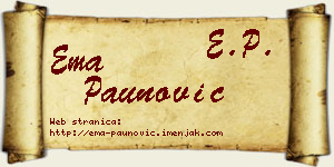 Ema Paunović vizit kartica